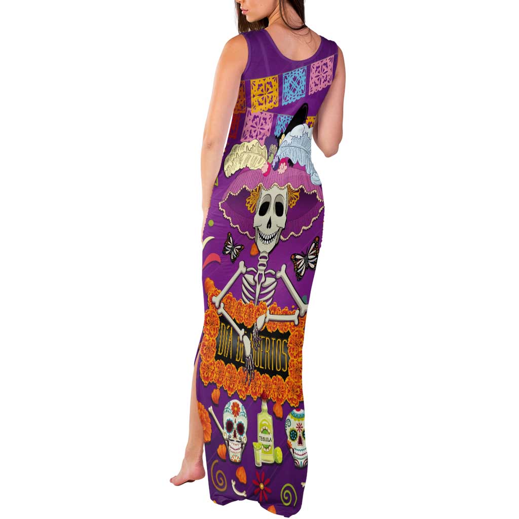Dia De Muertos Mexico Tank Maxi Dress La Calavera Catrina - Wonder Print Shop
