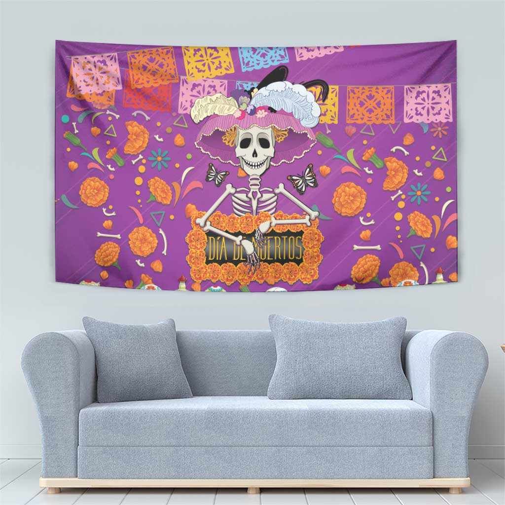 Dia De Muertos Mexico Tapestry La Calavera Catrina - Wonder Print Shop