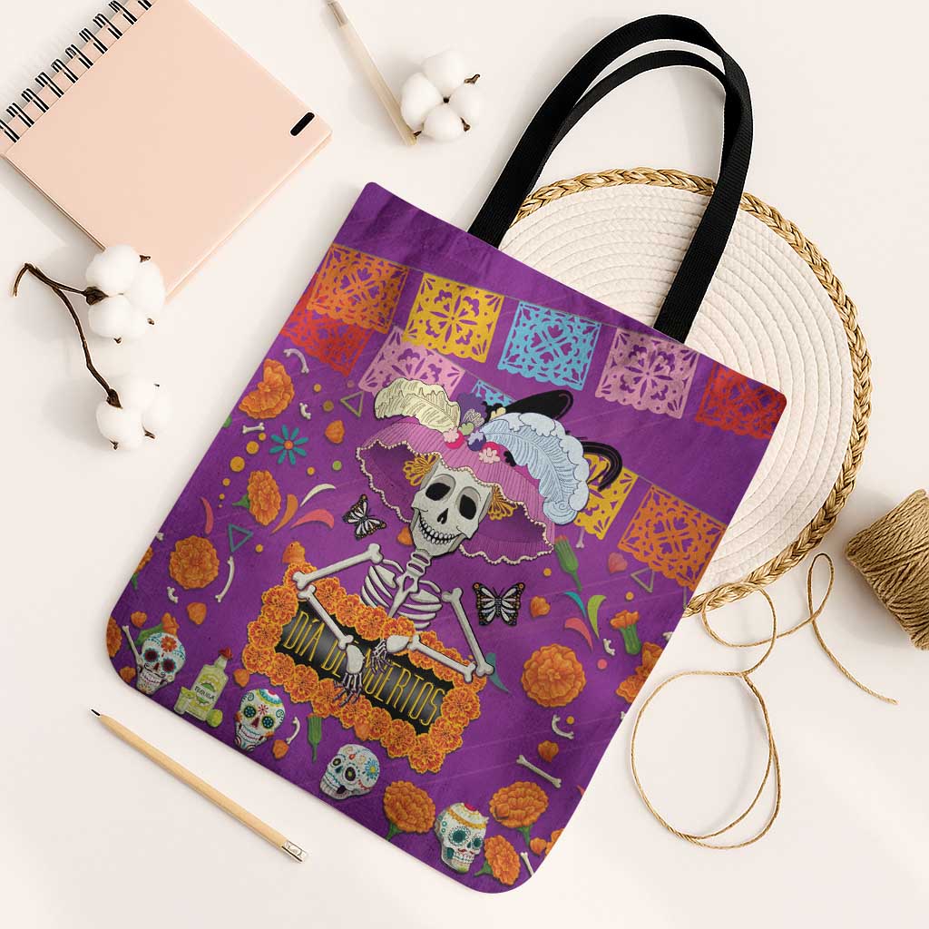 Dia De Muertos Mexico Tote Bag La Calavera Catrina - Wonder Print Shop