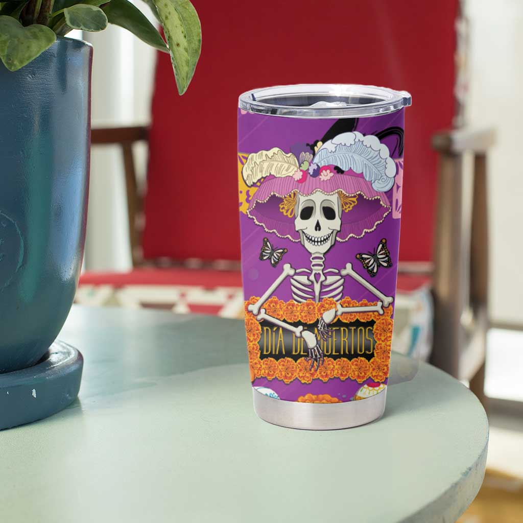 Dia De Muertos Mexico Tumbler Cup La Calavera Catrina - Wonder Print Shop