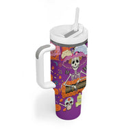 Dia De Muertos Mexico Tumbler With Handle La Calavera Catrina - Wonder Print Shop