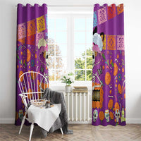 Dia De Muertos Mexico Window Curtain La Calavera Catrina - Wonder Print Shop