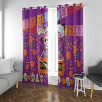 Dia De Muertos Mexico Window Curtain La Calavera Catrina - Wonder Print Shop