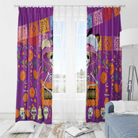 Dia De Muertos Mexico Window Curtain La Calavera Catrina - Wonder Print Shop