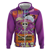 Dia De Muertos Mexico Zip Hoodie La Calavera Catrina - Wonder Print Shop