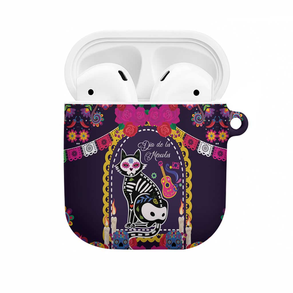 Mexico Day Of The Dead AirPods Case Cat Skeleton Dia De Los Meowtos - Wonder Print Shop