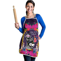 Mexico Day Of The Dead Apron Cat Skeleton Dia De Los Meowtos - Wonder Print Shop