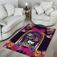 Mexico Day Of The Dead Area Rug Cat Skeleton Dia De Los Meowtos - Wonder Print Shop