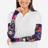 Mexico Day Of The Dead Arm Sleeves Cat Skeleton Dia De Los Meowtos - Wonder Print Shop