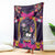 Mexico Day Of The Dead Blanket Cat Skeleton Dia De Los Meowtos - Wonder Print Shop