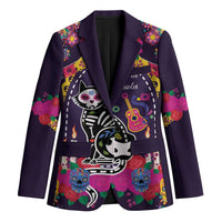 Mexico Day Of The Dead Blazer Cat Skeleton Dia De Los Meowtos - Wonder Print Shop