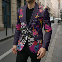 Mexico Day Of The Dead Blazer Cat Skeleton Dia De Los Meowtos - Wonder Print Shop