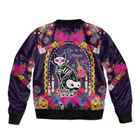 Mexico Day Of The Dead Bomber Jacket Cat Skeleton Dia De Los Meowtos - Wonder Print Shop