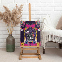 Mexico Day Of The Dead Canvas Wall Art Cat Skeleton Dia De Los Meowtos - Wonder Print Shop