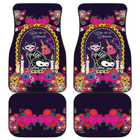 Mexico Day Of The Dead Car Mats Cat Skeleton Dia De Los Meowtos - Wonder Print Shop