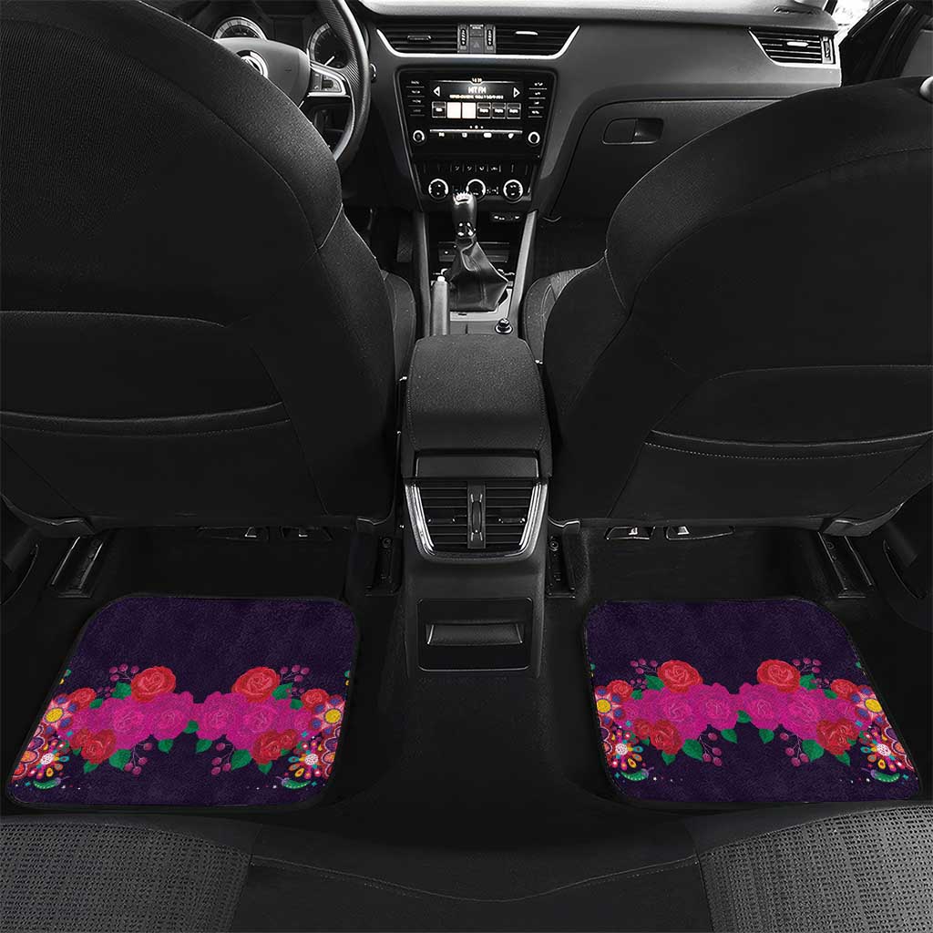 Mexico Day Of The Dead Car Mats Cat Skeleton Dia De Los Meowtos - Wonder Print Shop