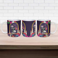 Mexico Day Of The Dead Ceramic Mug Cat Skeleton Dia De Los Meowtos - Wonder Print Shop
