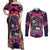 Mexico Day Of The Dead Couples Matching Off Shoulder Maxi Dress and Long Sleeve Button Shirt Cat Skeleton Dia De Los Meowtos - Wonder Print Shop