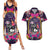 Mexico Day Of The Dead Couples Matching Summer Maxi Dress and Hawaiian Shirt Cat Skeleton Dia De Los Meowtos - Wonder Print Shop