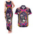 Mexico Day Of The Dead Couples Matching Tank Maxi Dress and Hawaiian Shirt Cat Skeleton Dia De Los Meowtos - Wonder Print Shop