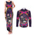 Mexico Day Of The Dead Couples Matching Tank Maxi Dress and Long Sleeve Button Shirt Cat Skeleton Dia De Los Meowtos - Wonder Print Shop