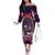 Mexico Day Of The Dead Family Matching Off The Shoulder Long Sleeve Dress and Hawaiian Shirt Cat Skeleton Dia De Los Meowtos - Wonder Print Shop