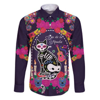 Mexico Day Of The Dead Family Matching Puletasi and Hawaiian Shirt Cat Skeleton Dia De Los Meowtos - Wonder Print Shop