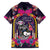 Mexico Day Of The Dead Family Matching Short Sleeve Bodycon Dress and Hawaiian Shirt Cat Skeleton Dia De Los Meowtos - Wonder Print Shop
