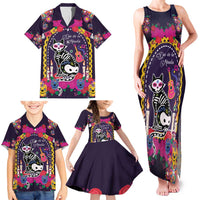 Mexico Day Of The Dead Family Matching Tank Maxi Dress and Hawaiian Shirt Cat Skeleton Dia De Los Meowtos - Wonder Print Shop