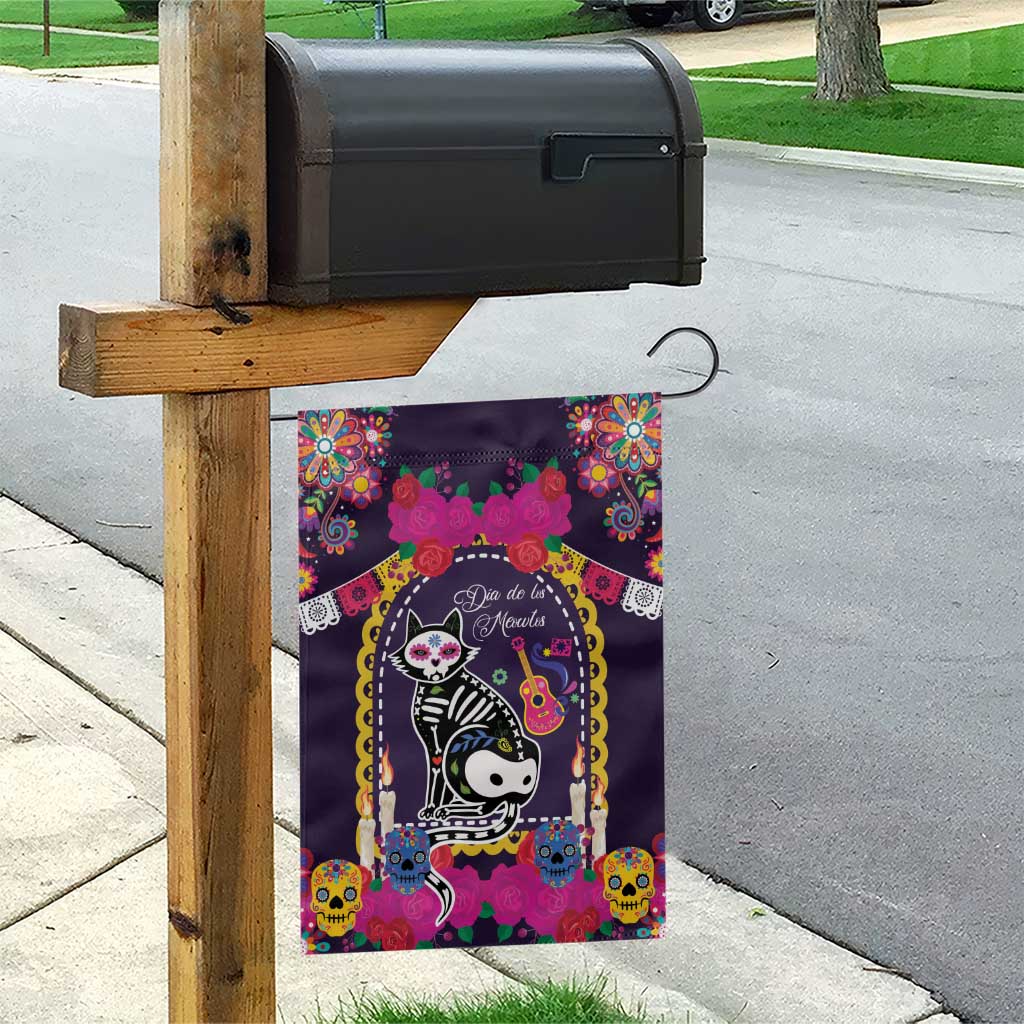 Mexico Day Of The Dead Garden Flag Cat Skeleton Dia De Los Meowtos - Wonder Print Shop