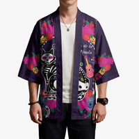 Mexico Day Of The Dead Kimono Cat Skeleton Dia De Los Meowtos - Wonder Print Shop