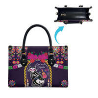 Mexico Day Of The Dead Leather Bag Cat Skeleton Dia De Los Meowtos - Wonder Print Shop