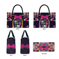 Mexico Day Of The Dead Leather Bag Cat Skeleton Dia De Los Meowtos - Wonder Print Shop