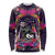 Mexico Day Of The Dead Long Sleeve Shirt Cat Skeleton Dia De Los Meowtos - Wonder Print Shop