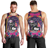 Mexico Day Of The Dead Men Tank Top Cat Skeleton Dia De Los Meowtos - Wonder Print Shop