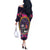 Mexico Day Of The Dead Off The Shoulder Long Sleeve Dress Cat Skeleton Dia De Los Meowtos - Wonder Print Shop