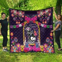 Mexico Day Of The Dead Quilt Cat Skeleton Dia De Los Meowtos - Wonder Print Shop