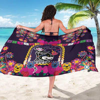 Mexico Day Of The Dead Sarong Cat Skeleton Dia De Los Meowtos - Wonder Print Shop