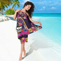 Mexico Day Of The Dead Sarong Cat Skeleton Dia De Los Meowtos - Wonder Print Shop