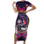 Mexico Day Of The Dead Short Sleeve Bodycon Dress Cat Skeleton Dia De Los Meowtos - Wonder Print Shop