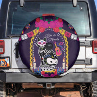 Mexico Day Of The Dead Spare Tire Cover Cat Skeleton Dia De Los Meowtos - Wonder Print Shop