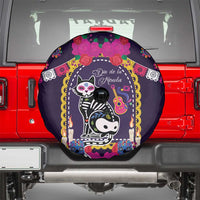 Mexico Day Of The Dead Spare Tire Cover Cat Skeleton Dia De Los Meowtos - Wonder Print Shop