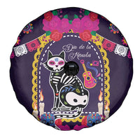 Mexico Day Of The Dead Spare Tire Cover Cat Skeleton Dia De Los Meowtos - Wonder Print Shop