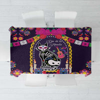 Mexico Day Of The Dead Tablecloth Cat Skeleton Dia De Los Meowtos - Wonder Print Shop