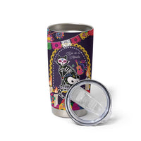 Mexico Day Of The Dead Tumbler Cup Cat Skeleton Dia De Los Meowtos - Wonder Print Shop
