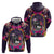 Mexico Day Of The Dead Zip Hoodie Cat Skeleton Dia De Los Meowtos - Wonder Print Shop