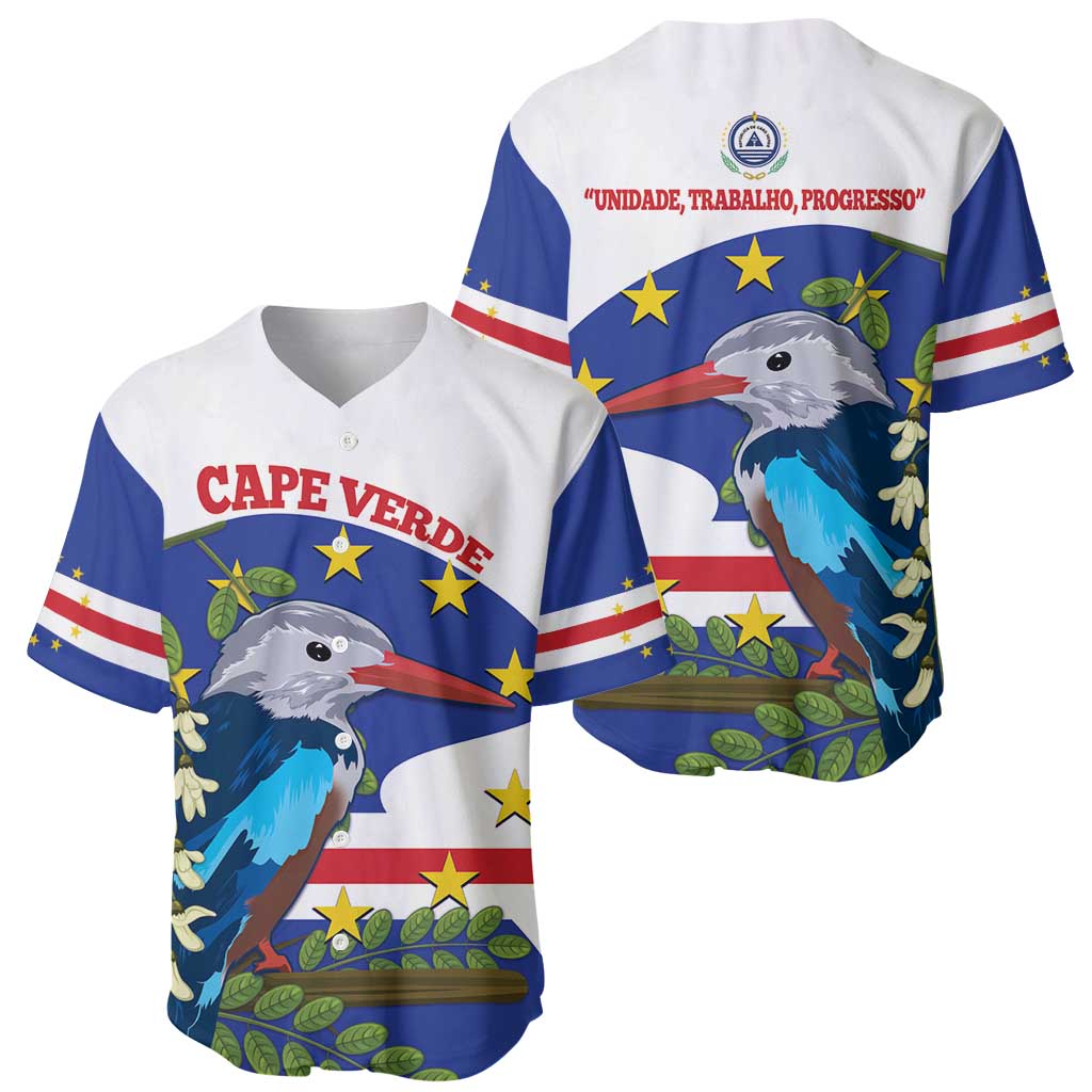 Cape Verde Baseball Jersey Grey-Headed Kingfisher Mix Honey Locust - Wonder Print Shop