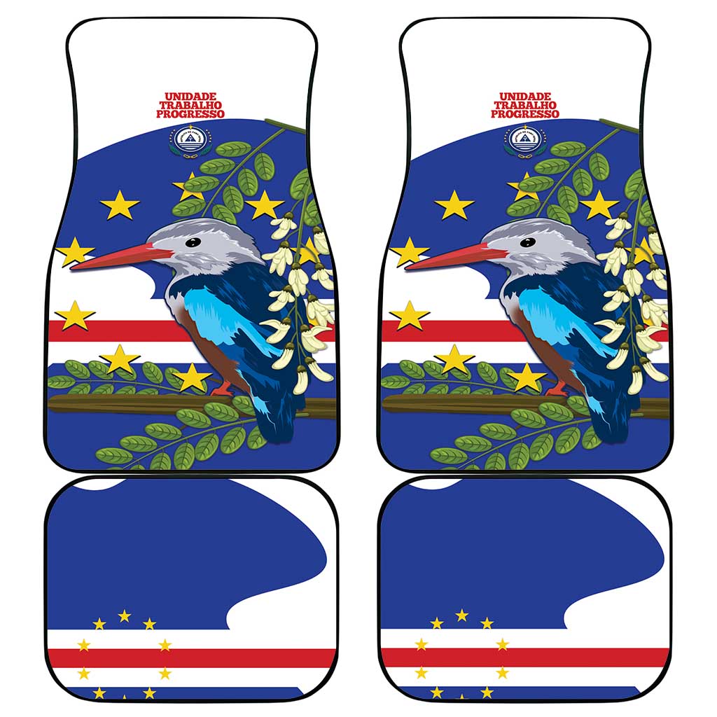 Cape Verde Car Mats Grey-Headed Kingfisher Mix Honey Locust - Wonder Print Shop