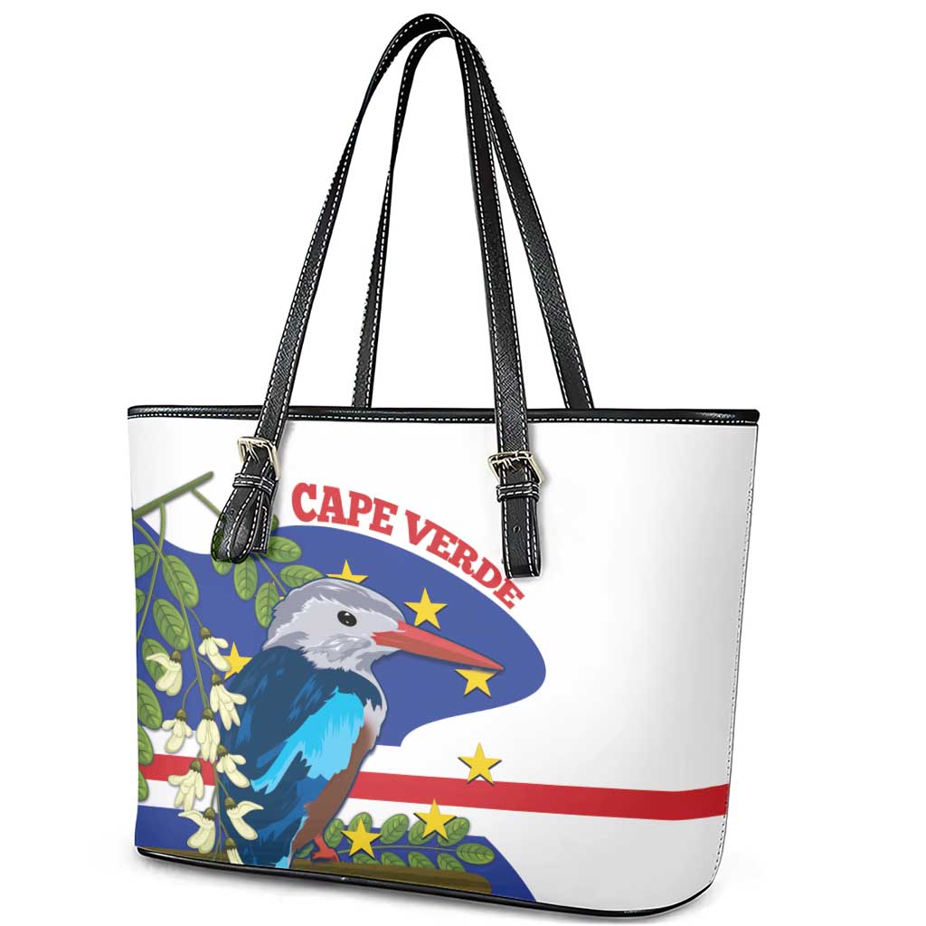 Cape Verde Leather Tote Bag Grey-Headed Kingfisher Mix Honey Locust - Wonder Print Shop
