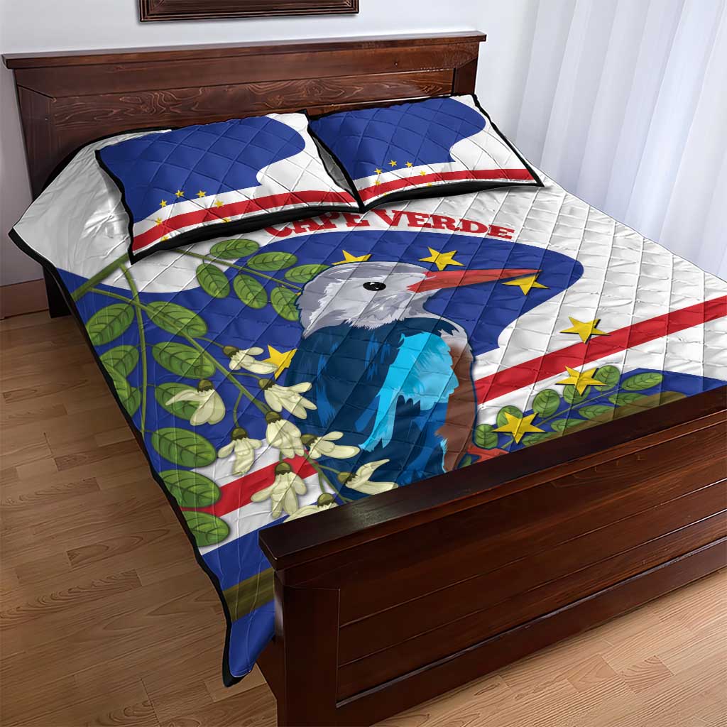 Cape Verde Quilt Bed Set Grey-Headed Kingfisher Mix Honey Locust - Wonder Print Shop